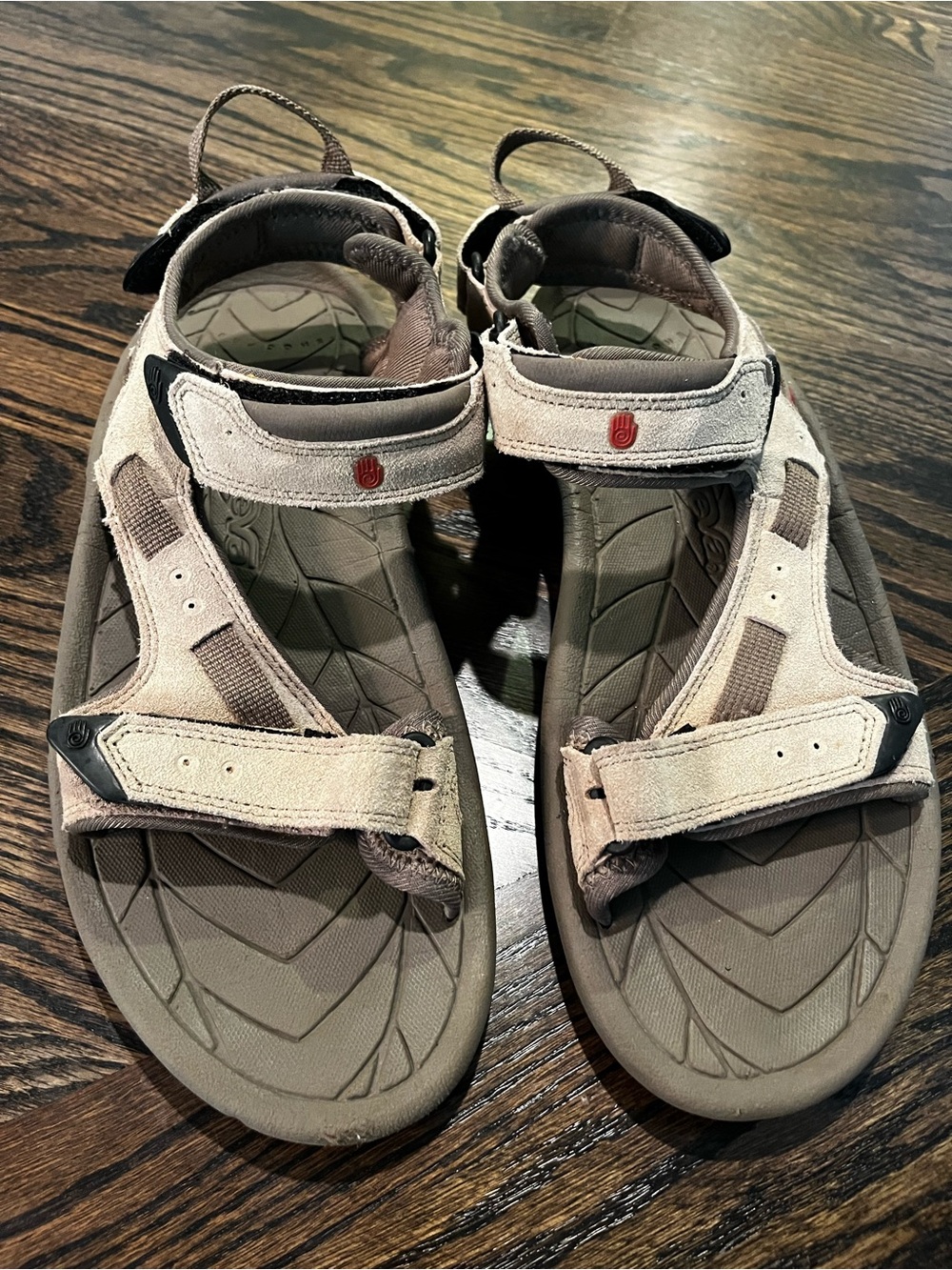 Teva Men's Beige Outdoor Sport Sandals - Adjustable Straps